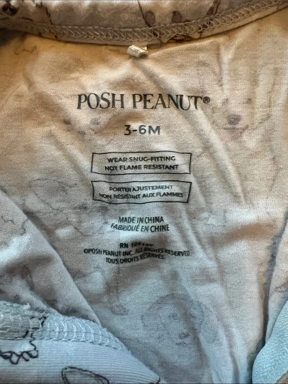 Posh Peanut Puppy Print Footed One-Piece